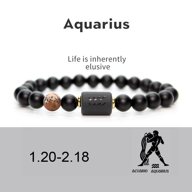 8mm Black Onyx Adjustable Chinese Zodiac Bracelet