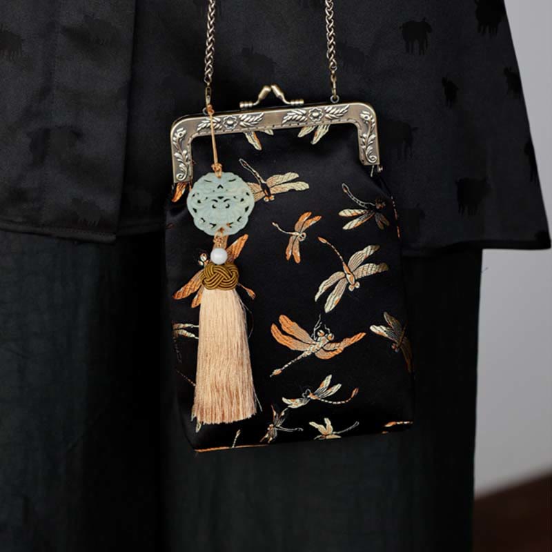 Small Dragonfly Metal Chain Crossbody Bag | Yoga Bags