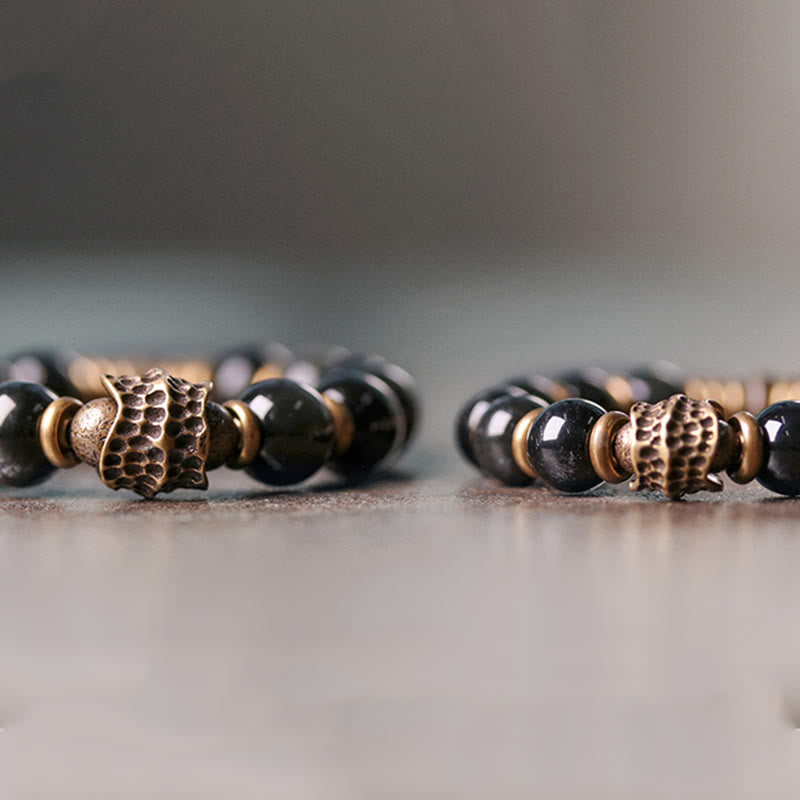 Rainbow Obsidian 10mm Healing Bracelet for Love & Balance