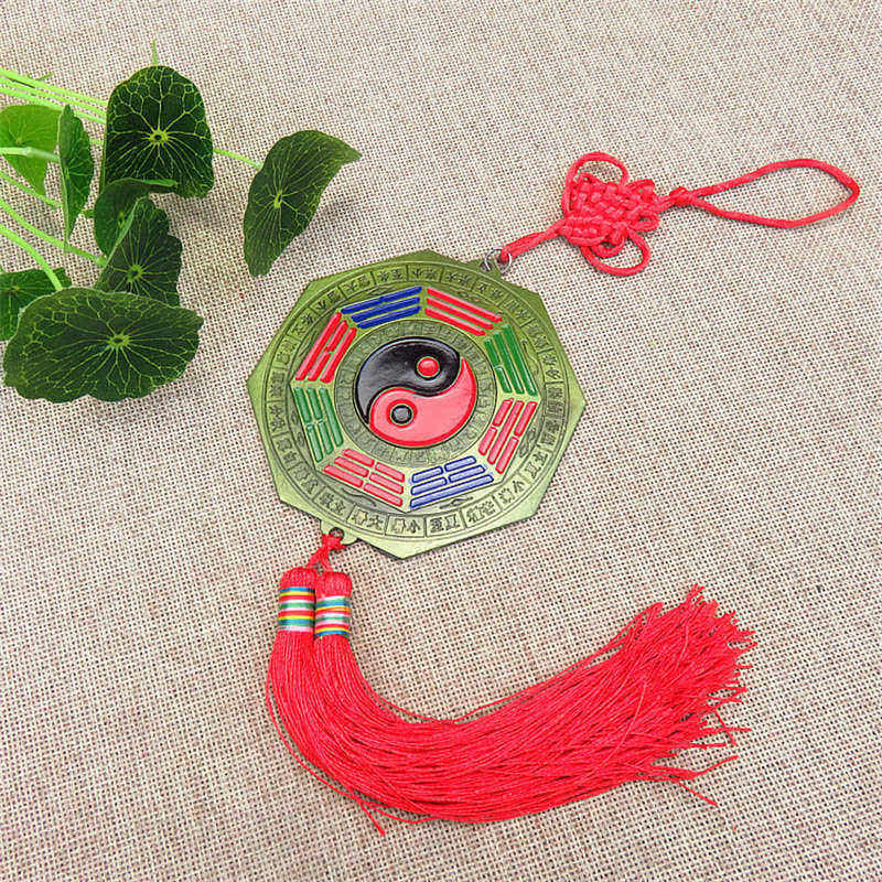 Feng Shui Bagua Map Mirror 10cm Chinese Knot Energy Balance