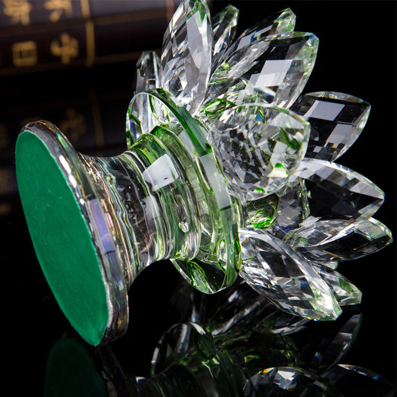 Chandelier tibétain décoratif en forme de lotus, citrine et cristal blanc