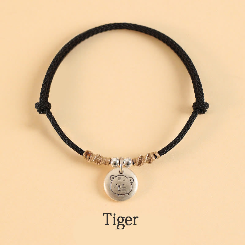 Chinese Zodiac Dragon Bracelet in 999 Sterling Silver for Luck