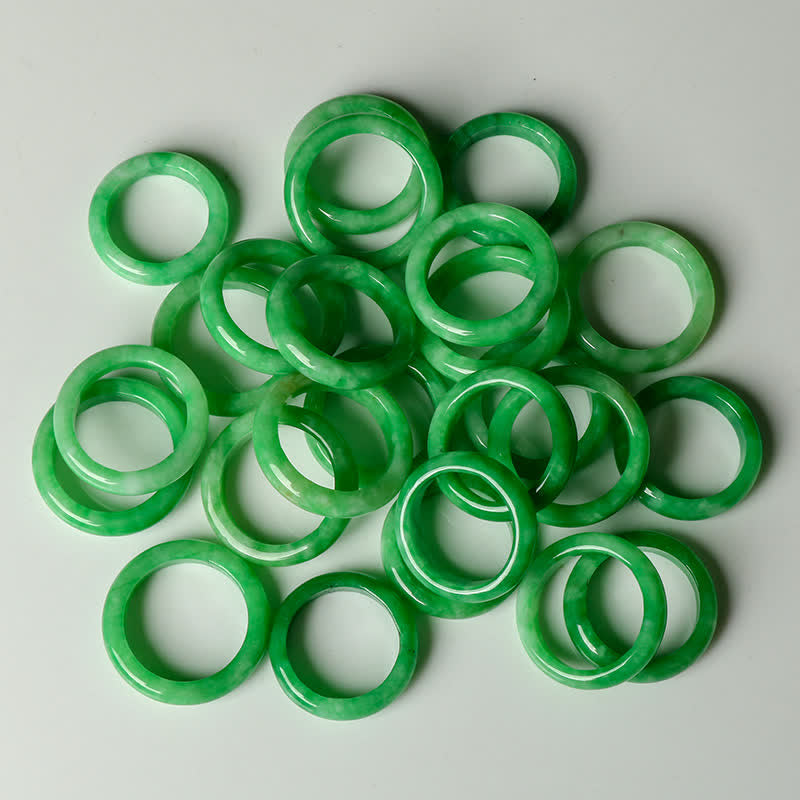 Unisex Jade Abundance Ring for Luck and Prosperity