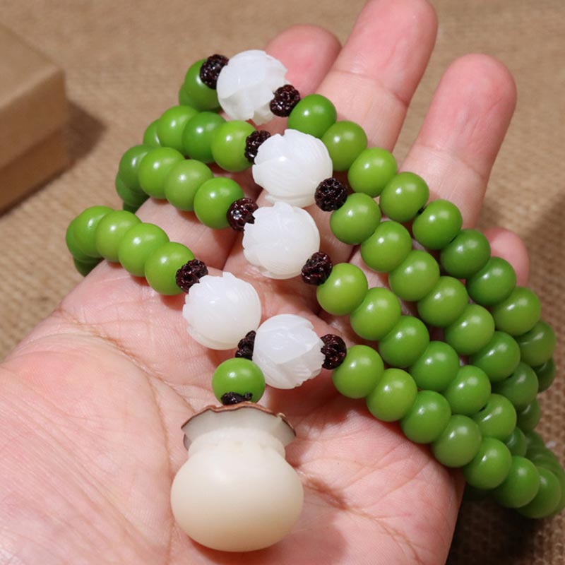 7mm Bodhi Seed 108 Beads Mala Wisdom Bracelet