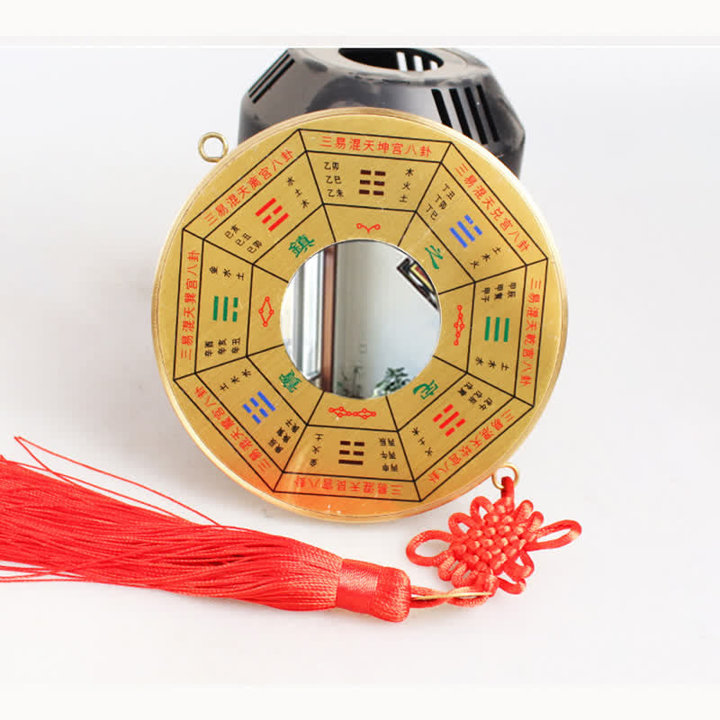 12cm Copper Bagua Map with Feng Shui Balance Energy