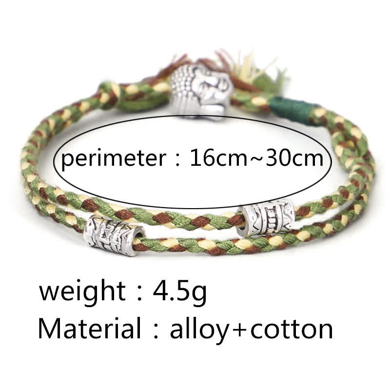 Unisex Buddha Serenity String Bracelet for Good Luck