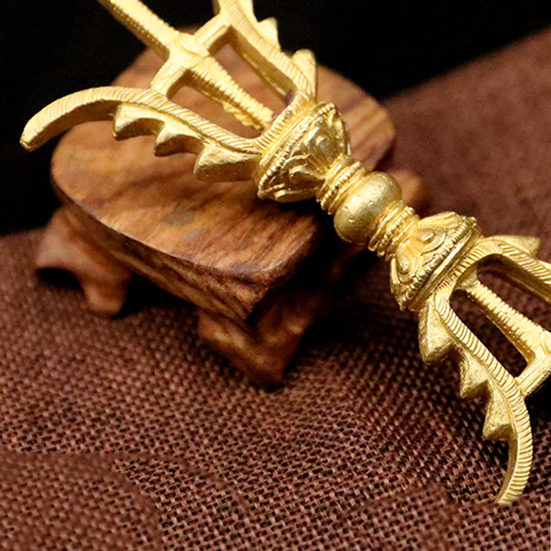 Vajra Dorje en cuivre fait à la main au Népal, décoration de force de méditation