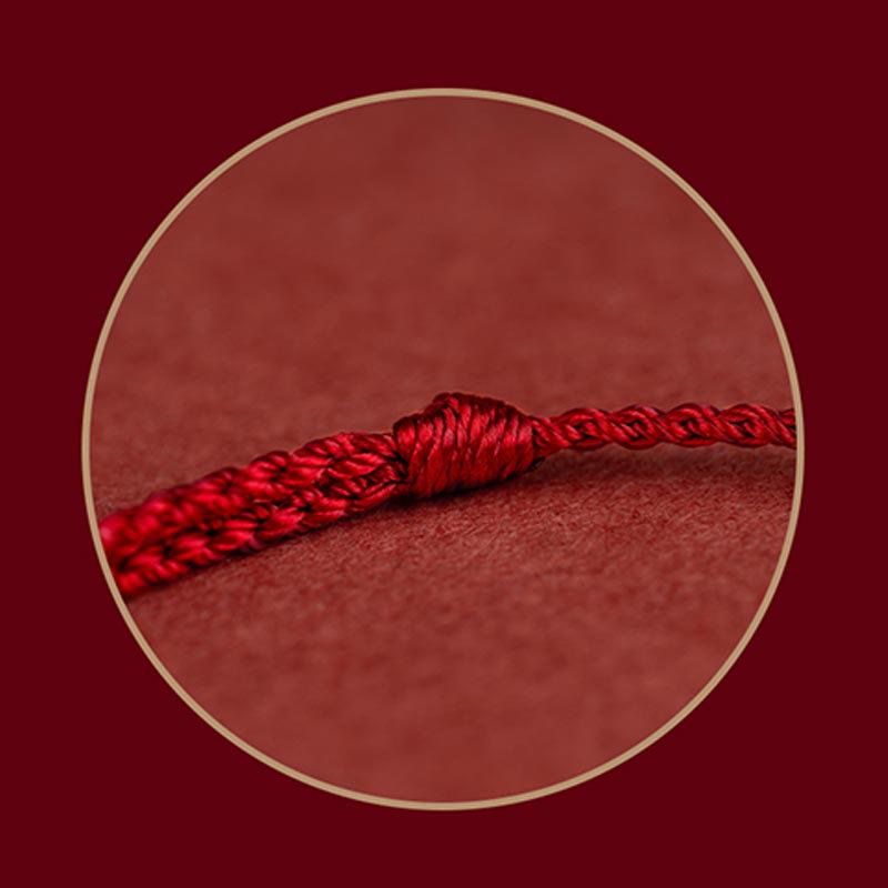 925 Sterling Silver Red String Bracelet Endless Knot Protection