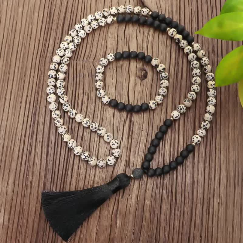 8mm Zebra Jasper Frosted Stone Protection Bracelet