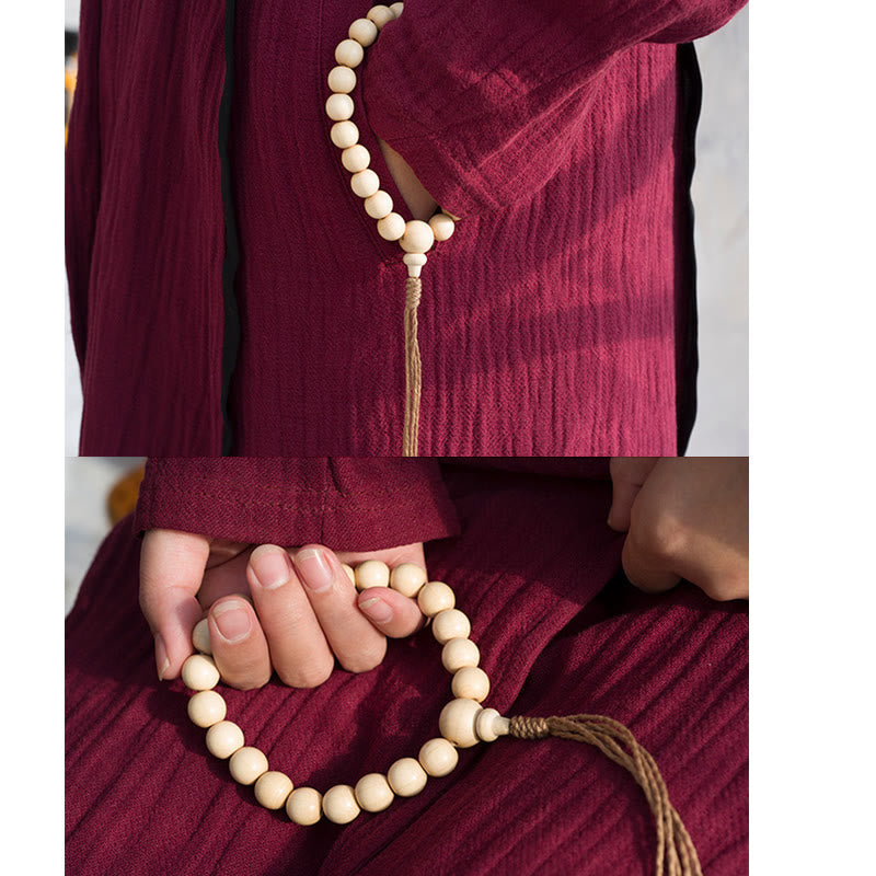 Unisex Abelia Biflora Wood Wrist Mala Bracelet 10mm