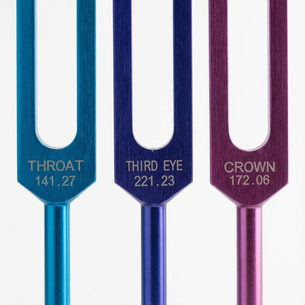 Ensemble de 7 diapasons de chakra pour l'alignement et la thérapie sonore