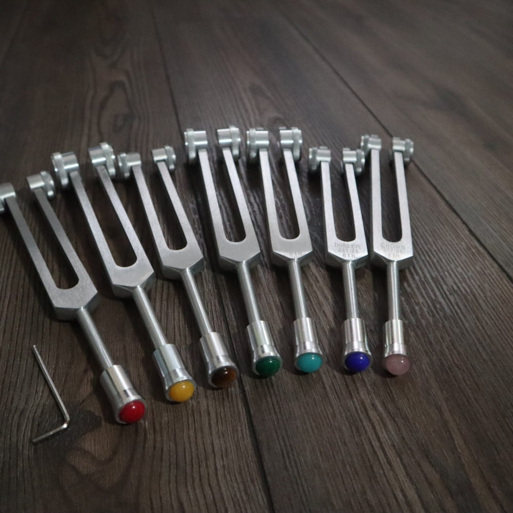 7pc Chakra Tuning Fork Set - Includes Allen Wrench - On sale