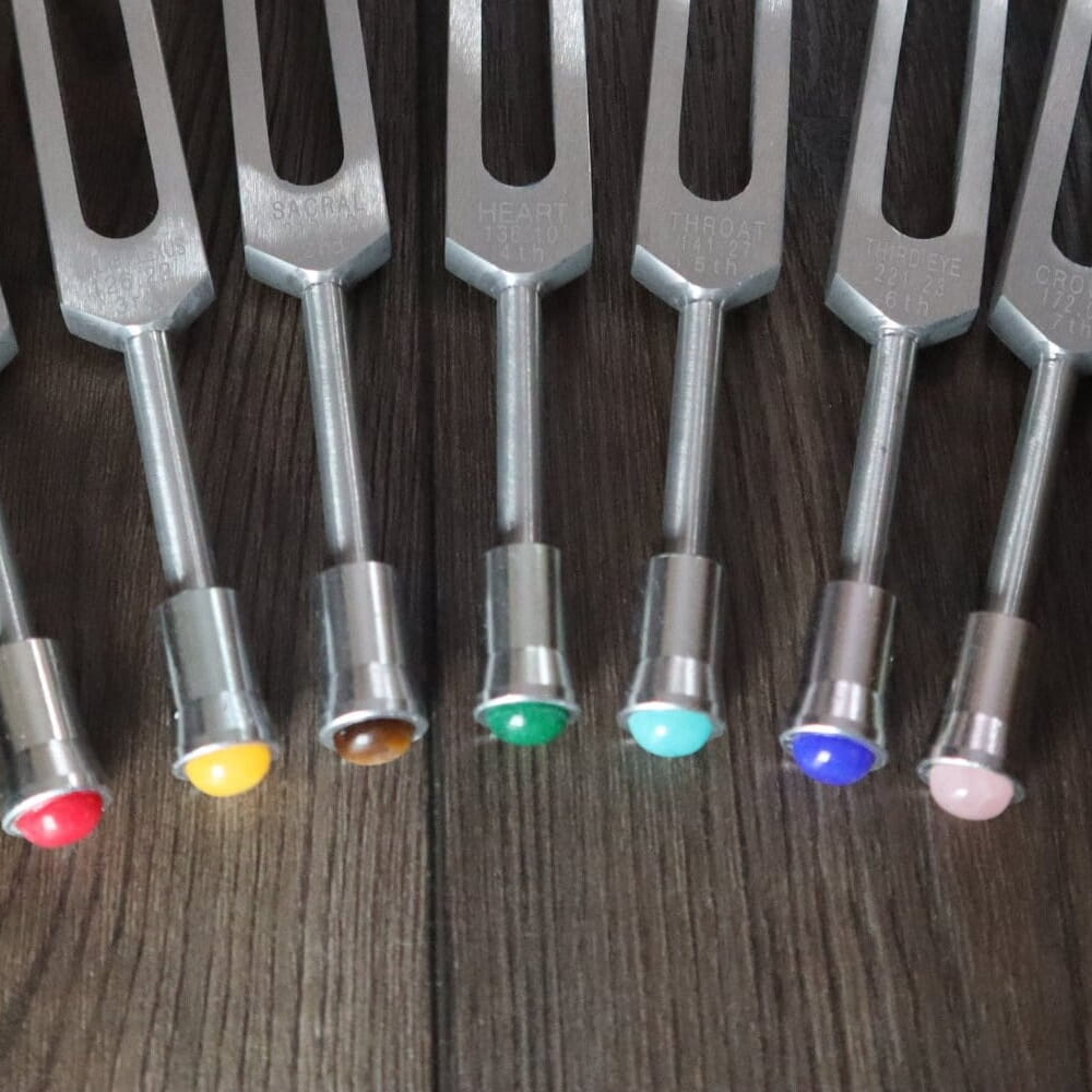 7pc Chakra Tuning Fork Set - Includes Allen Wrench - On sale