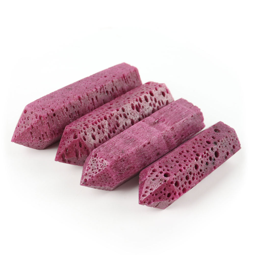 8-10cm Ruby Crystal Honey Comb Tower Point