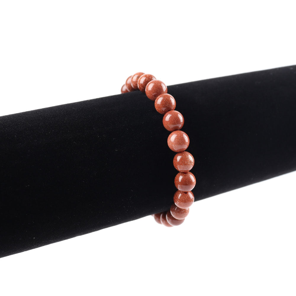 8-10mm Gold Sandstone Spiritual Bracelet for Protection & Healing