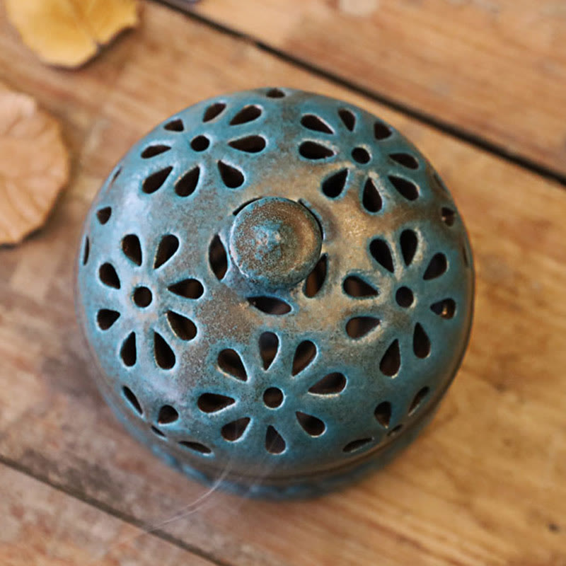 Brûleur d'encens en céramique de 8,5 cm pour la méditation et la relaxation