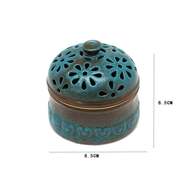 Brûleur d'encens en céramique de 8,5 cm pour la méditation et la relaxation