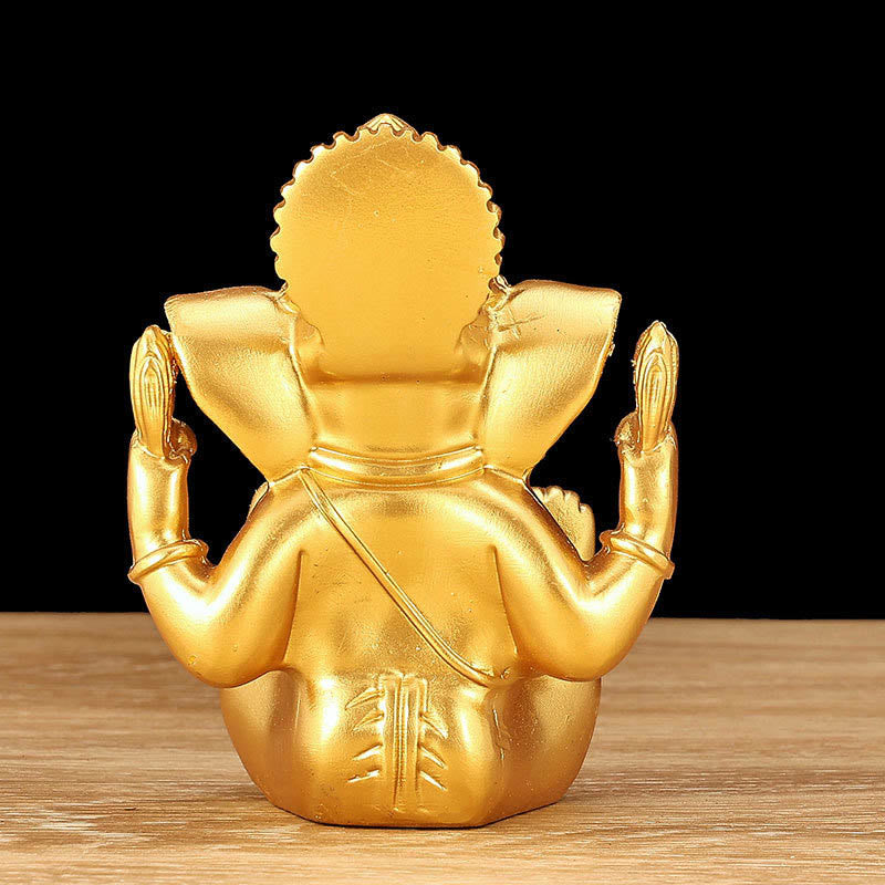 Statue de Ganesh dorée de 8,5 cm pour la transformation spirituelle de la maison