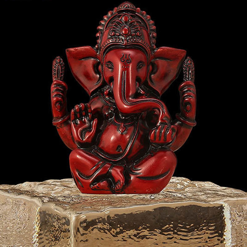 Statue de Ganesh dorée de 8,5 cm pour la transformation spirituelle de la maison