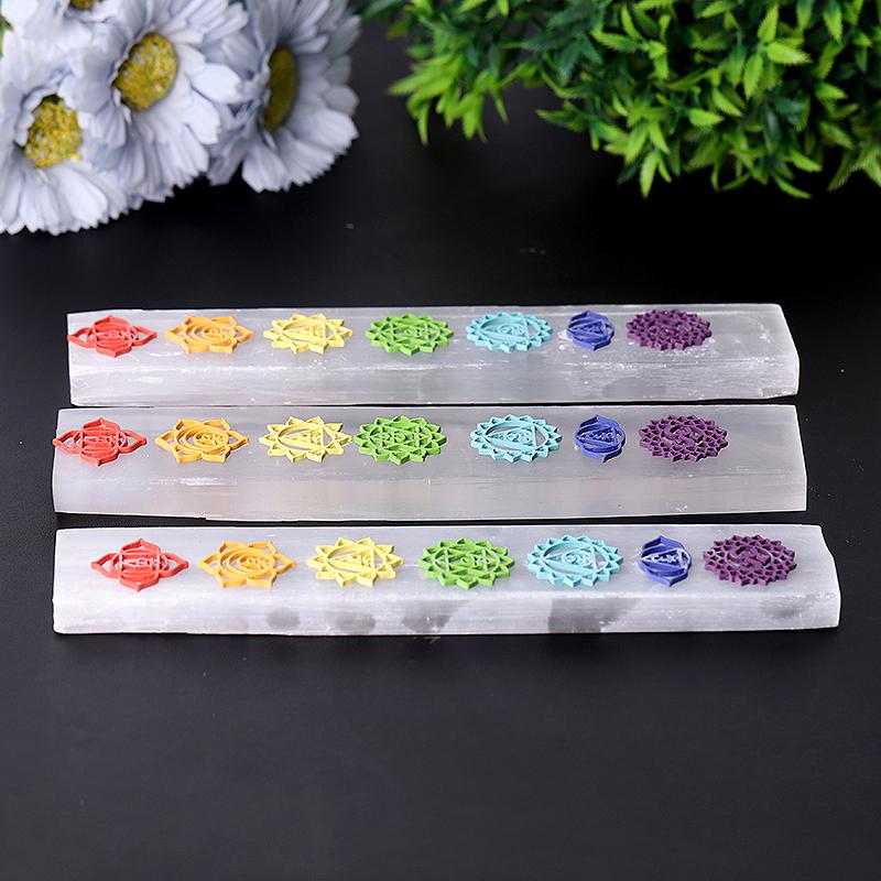 8 Baguettes de cristal de sélénite apaisantes - Paix