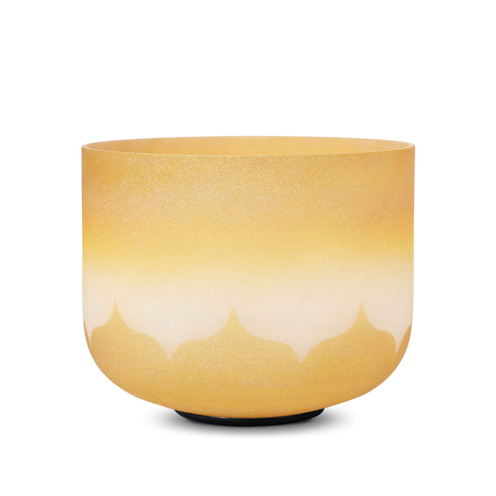 8\’ Golden Lotus Design Crystal Singing Bowl - color bowl - On sale