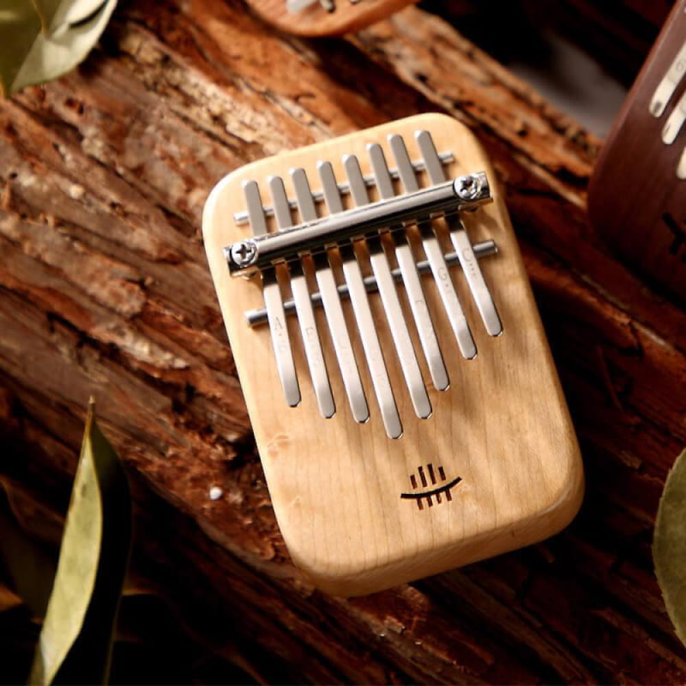 8 Key Maple C Tone Kalimba Thumb Piano Compact Design - 8 Keys / Maple / Ore Metal Piano Keyboard