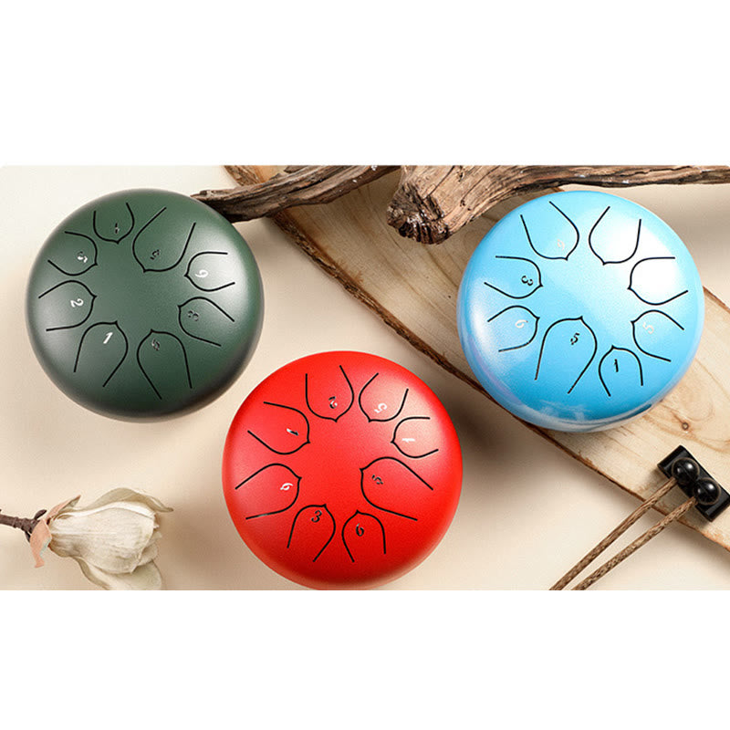 Kit de percussion à langue en acier à 8 notes pour la méditation et la guérison sonore