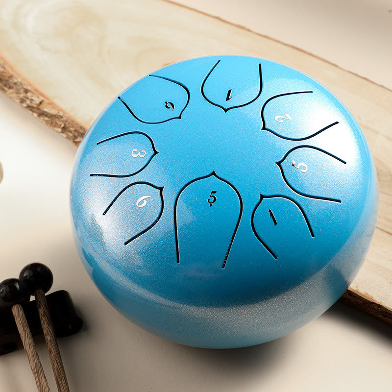 Kit de percussion à langue en acier à 8 notes pour la méditation et la guérison sonore