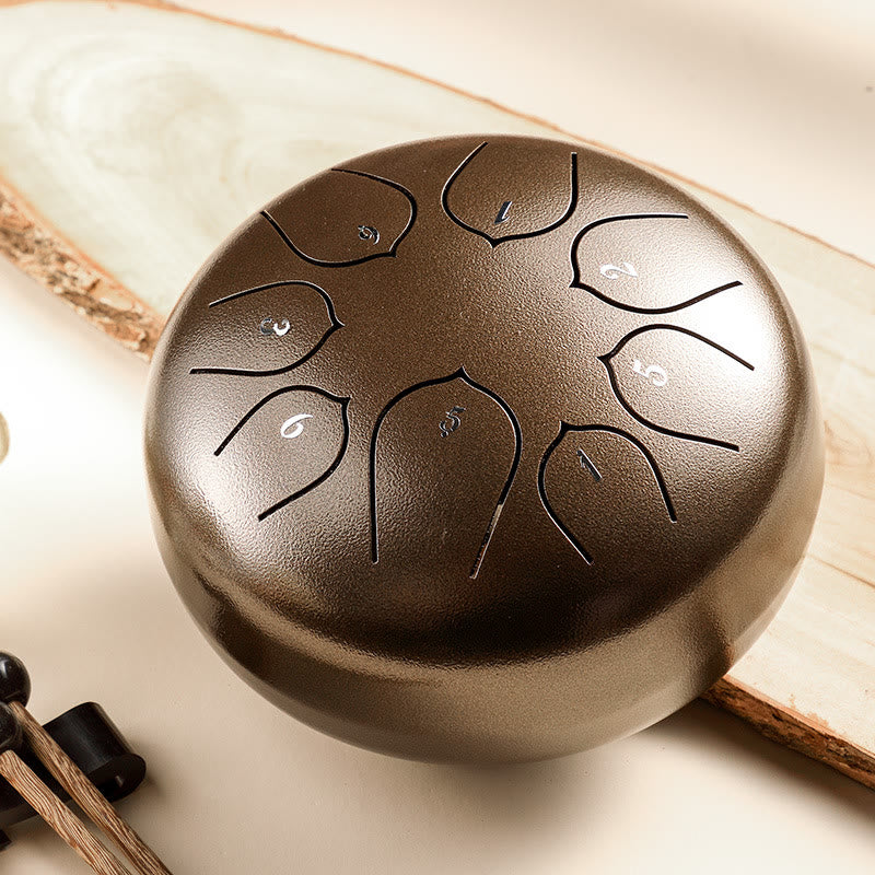 Kit de percussion à langue en acier à 8 notes pour la méditation et la guérison sonore
