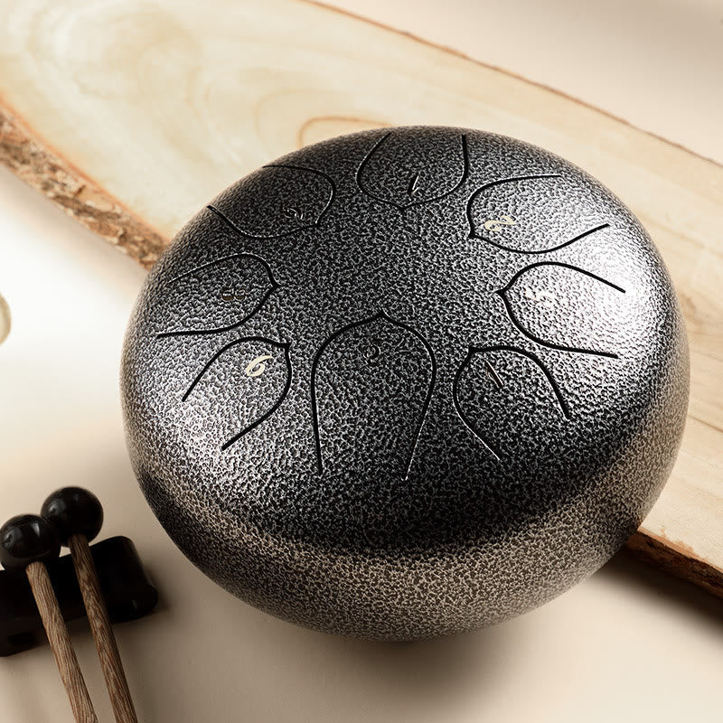 Kit de percussion à langue en acier à 8 notes pour la méditation et la guérison sonore