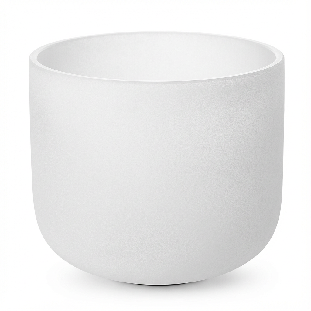 Bol chantant en cristal de quartz blanc de 8 pouces