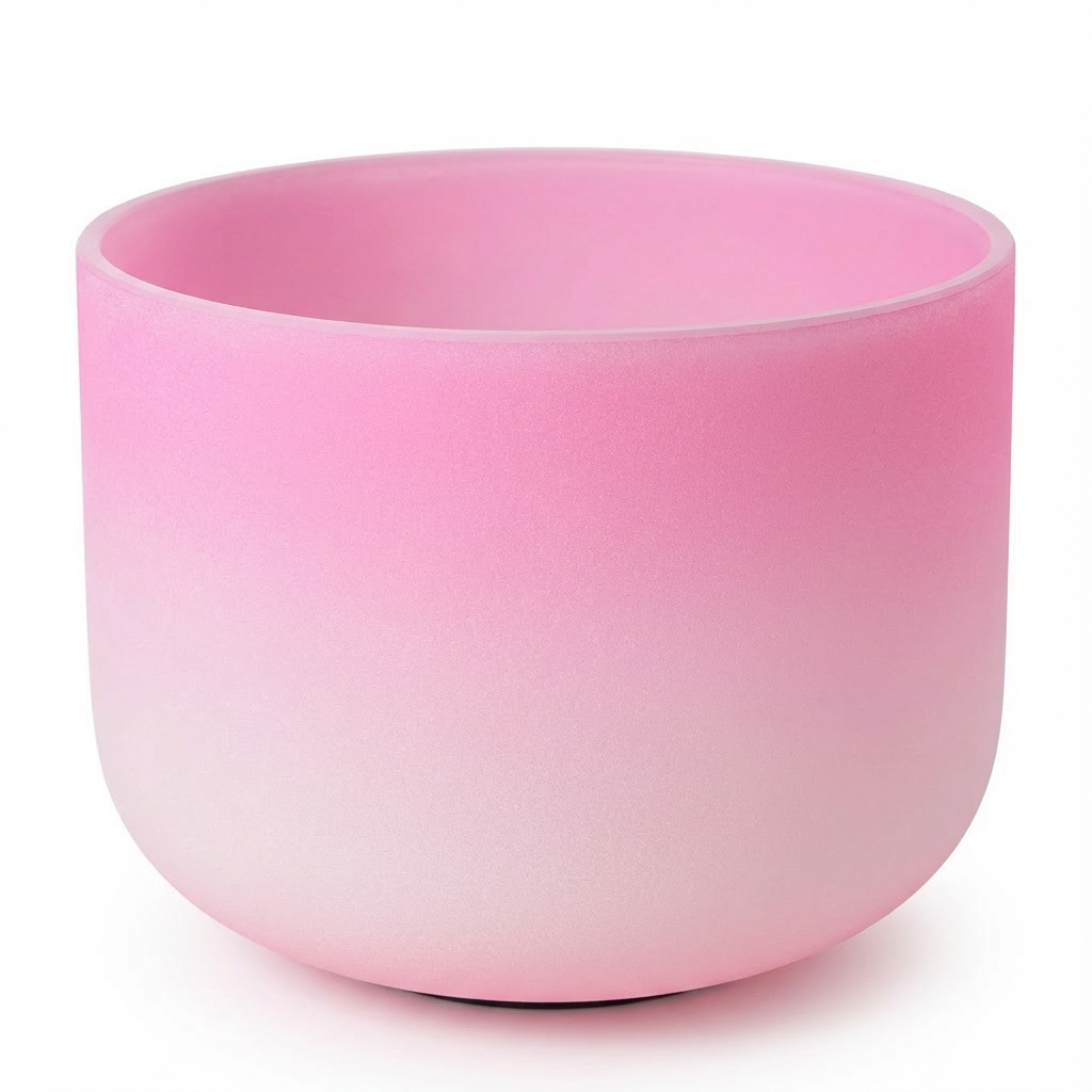 Bol chantant en cristal de quartz chakra du cœur note F