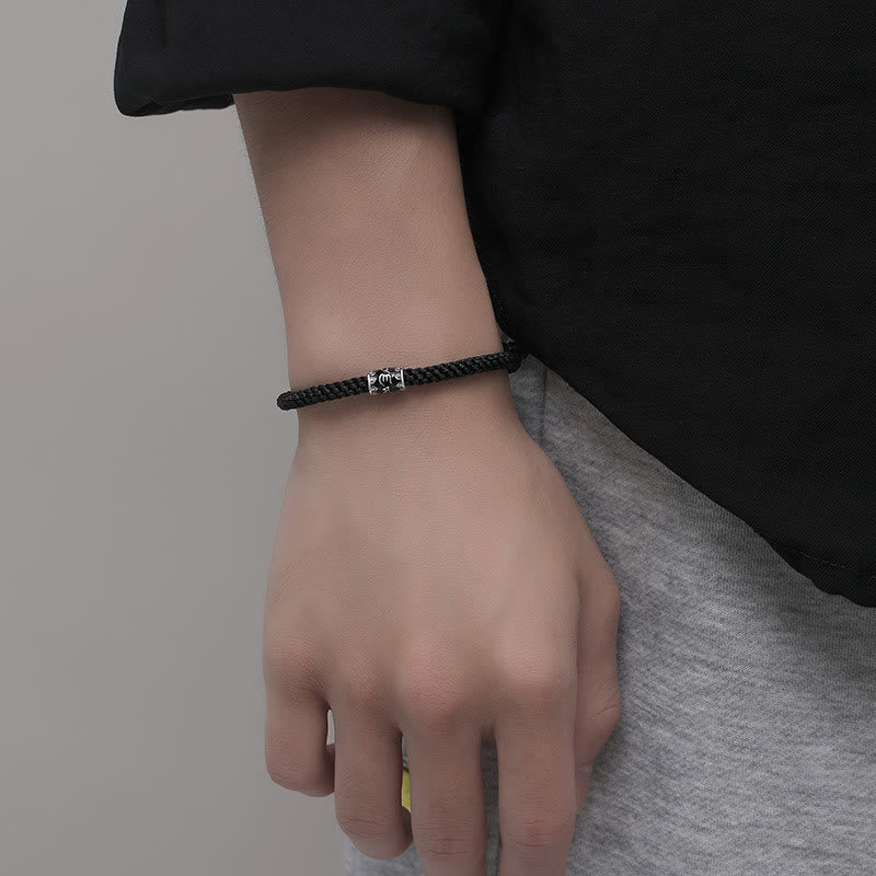 Om Mani Padme Hum Silver Peace & Balance Bracelet