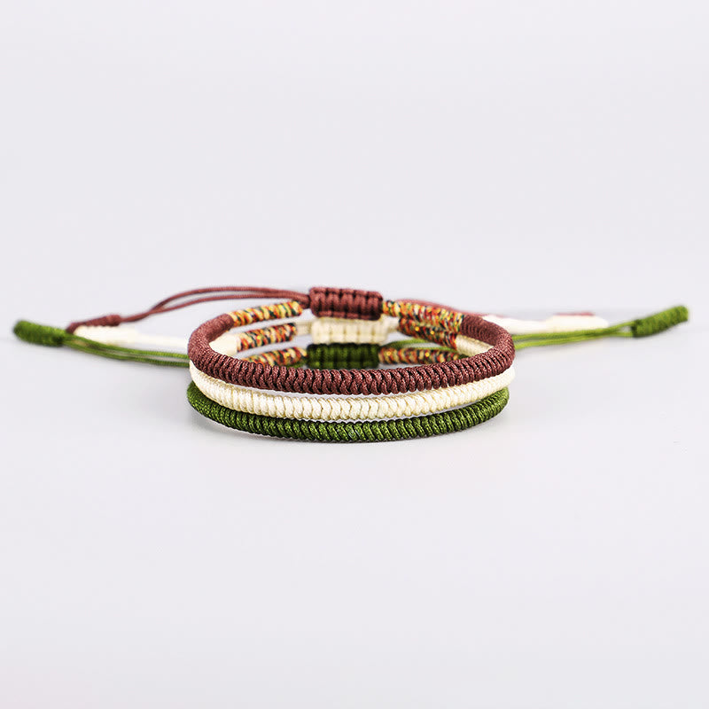 Tibetan King Kong Knot Bracelet Set for Luck & Peace