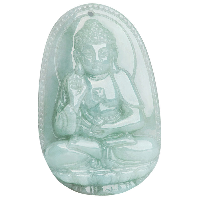 Chinese Zodiac Jade Necklace with Wealth Buddha Pendant