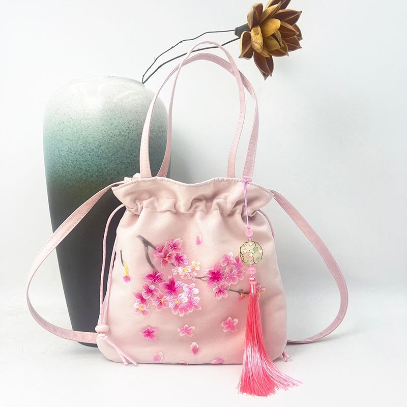 Cotton Linen Yoga Tote Bag with Adjustable Strap 21x22cm