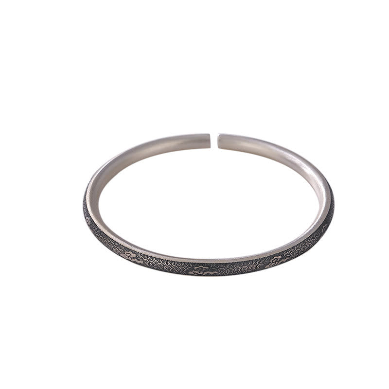 999 Sterling Silver Auspicious Clouds Spiritual Bracelet for Protection
