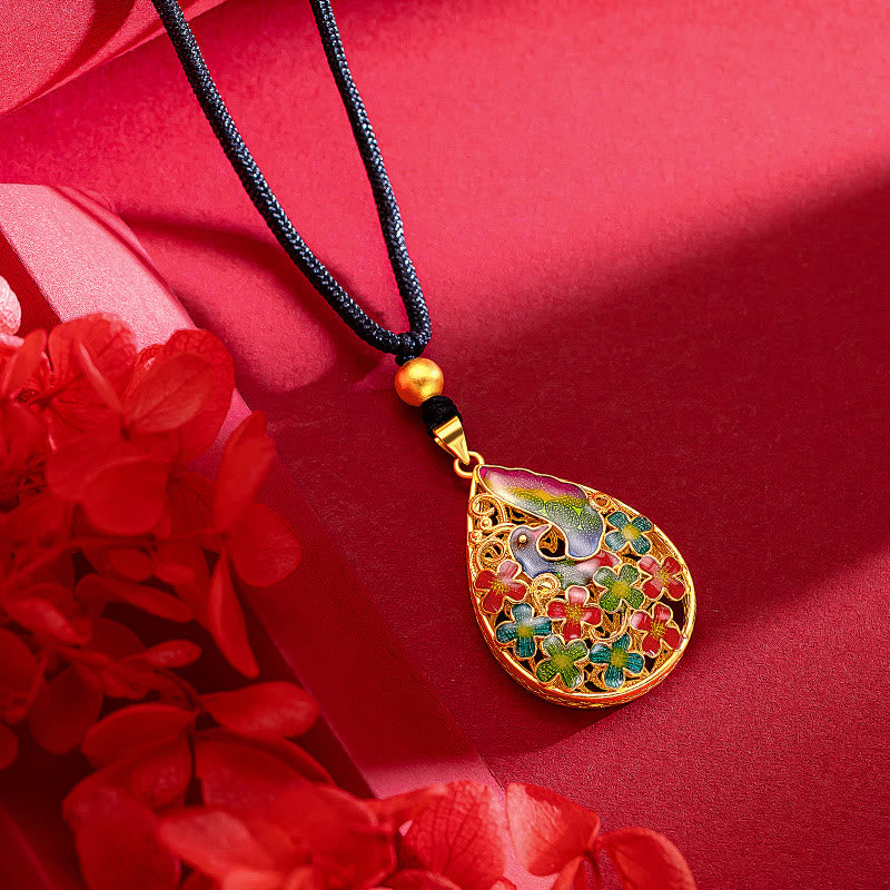 Copper Gold Phoenix Necklace | Luck Strength Protection Pendant