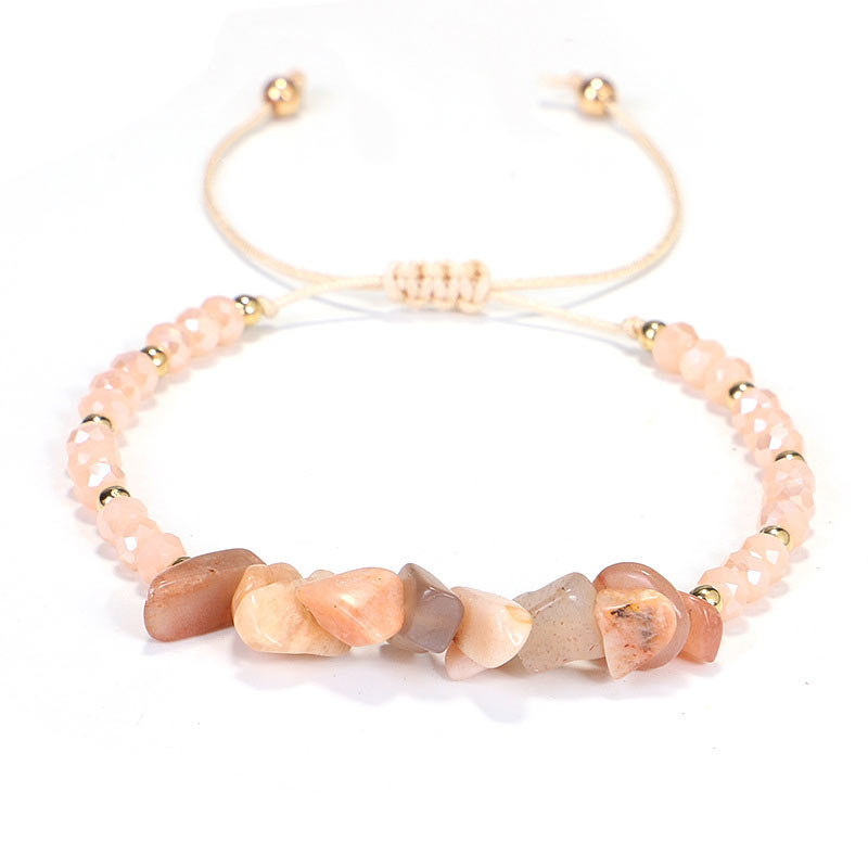 Bracelet unisexe en tricot purifiant en améthyste avec pierres de guérison de 8 mm