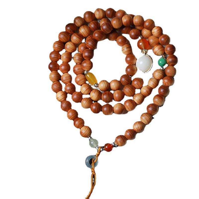 8mm Tibetan Rosewood Mala Necklace Bracelet for Healing