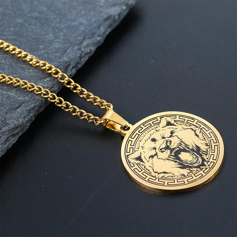 Titanium Steel Spiritual Protection Pendant Necklace Unisex
