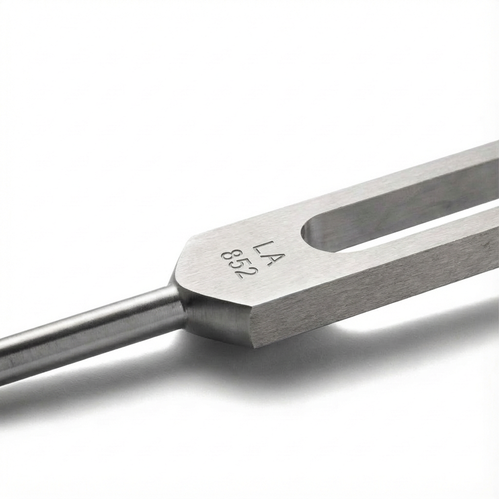 Ensemble de diapasons à résonance longue avec étui et percuteur, thérapie sonore