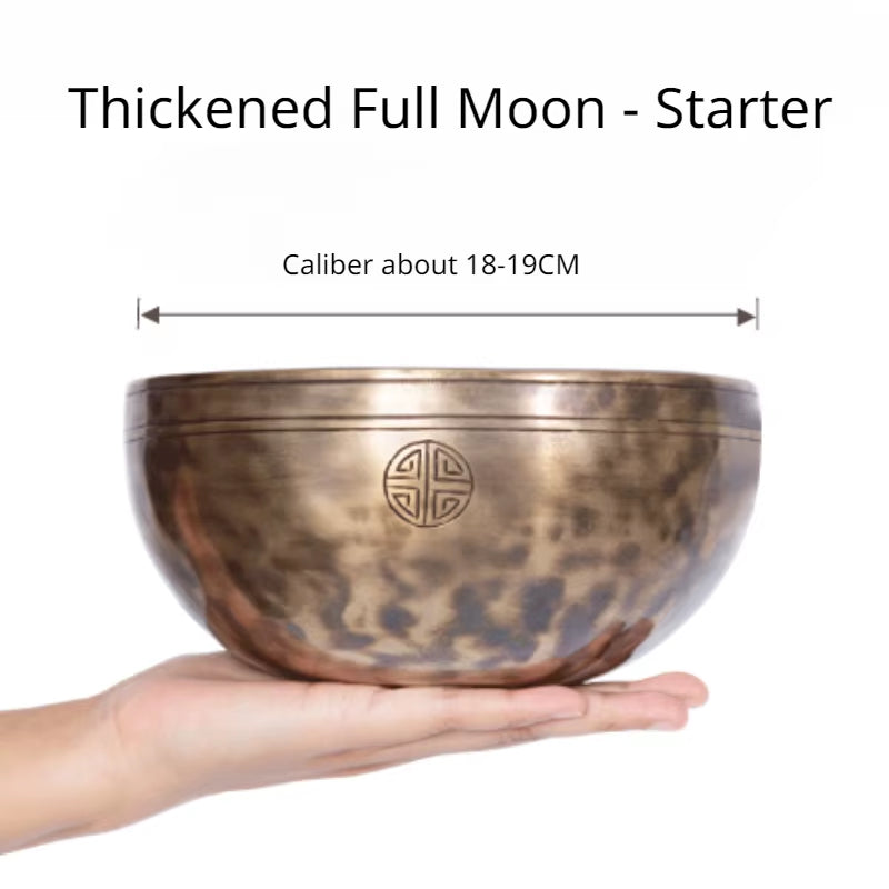 Full Moon Nepal Singing Bowl Handmade Percussion Instruments Tibetan Singing Bowls Meditation Massage Yoga Mindfulness Accessory