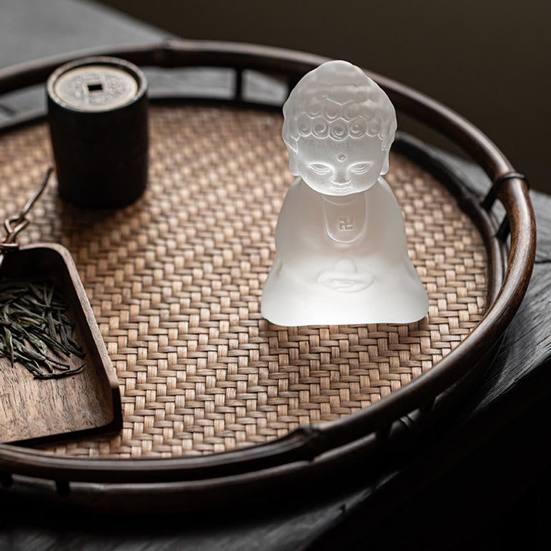 Mini décoration de bureau de sérénité bouddha Tathagata Liuli