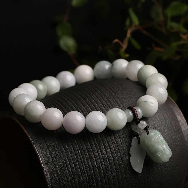 Jade Pixiu 10mm Success Bracelet for Prosperity & Wealth