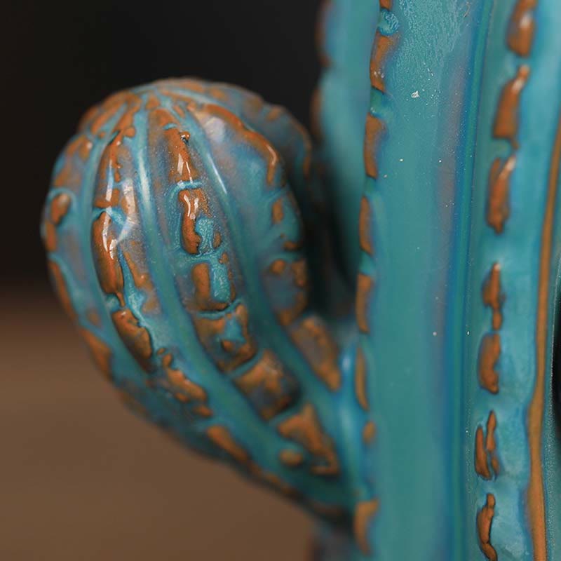 Ceramic Backflow Cactus Incense Burner 12.5cm Relaxation