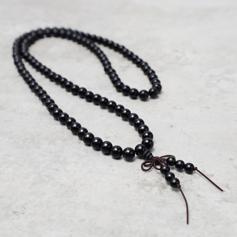 108 Beads Wood Mala Bracelet for Meditation & Prayer