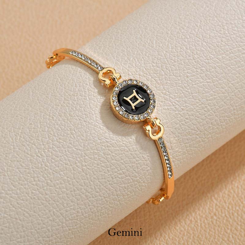 Copper Zodiac Bracelet | Adjustable 12 Constellations Chain