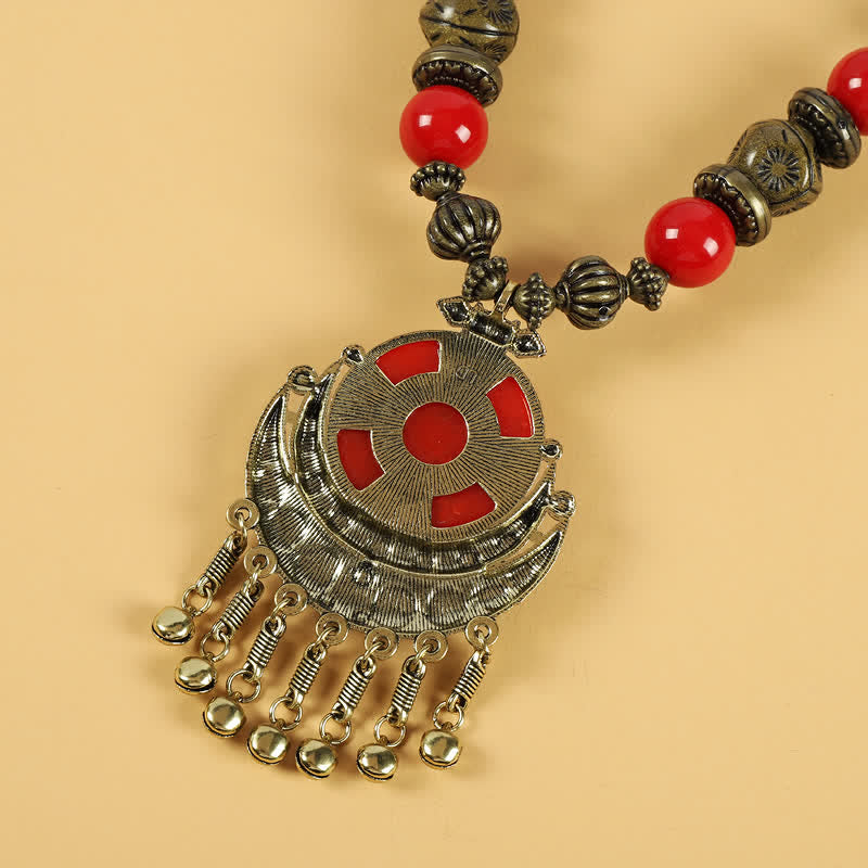 Copper Tibetan Spiritual Retro Beads Tassel Hair Accessories