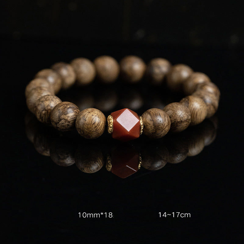 Agarwood Laughing Buddha Meditation Bracelet 10mm 12mm